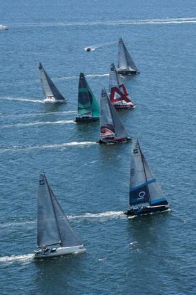 Emirates Team New Zealand in practice racing at Portugal Trophy, Cascais